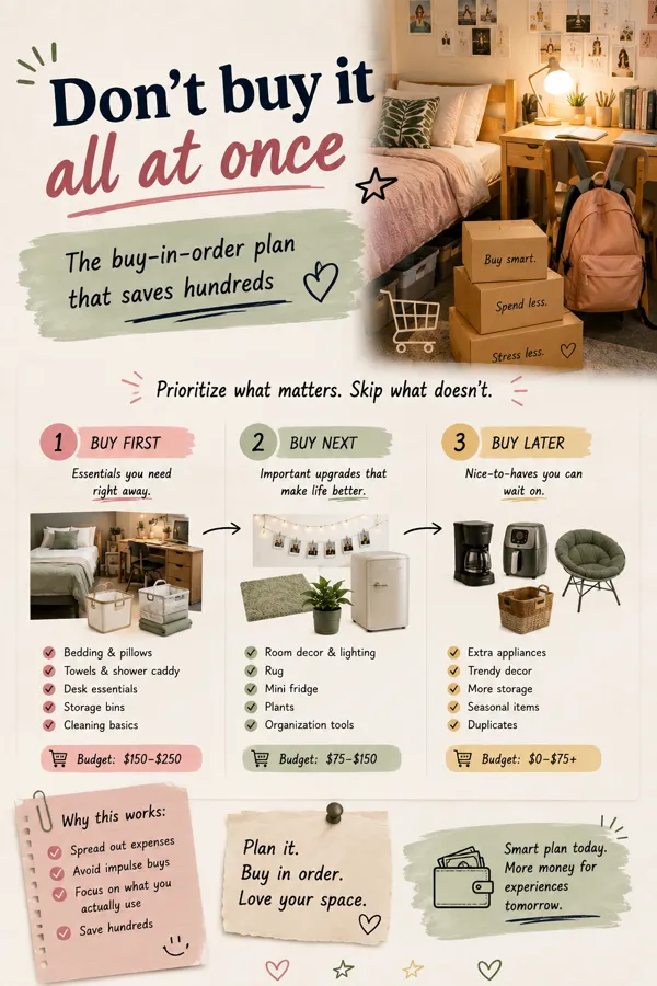 Pinterest graphic for: How to Furnish a First Apartment on a College Student Budget