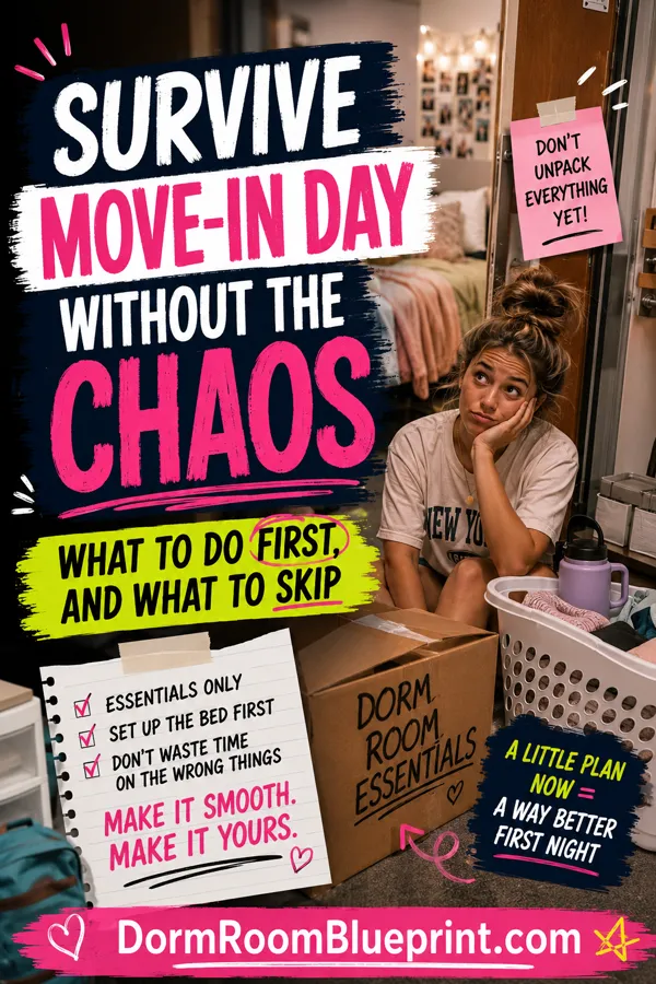 Pinterest graphic for: Move-In Day Tips: How to Actually Enjoy the Day