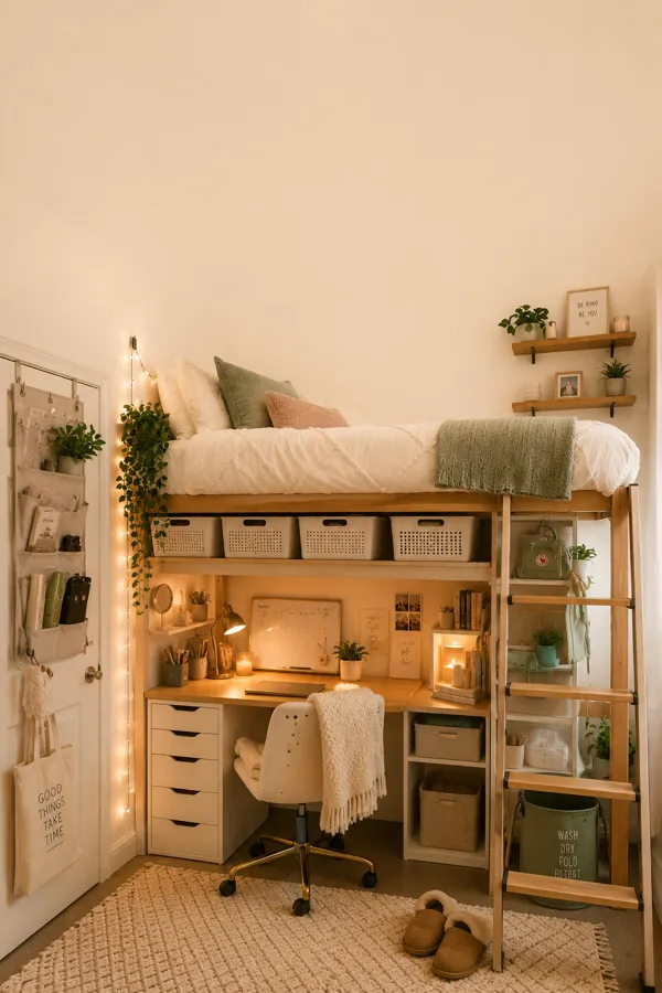 Pinterest graphic for: Small Dorm Room Ideas: How to Make a Tiny Space Feel Livable